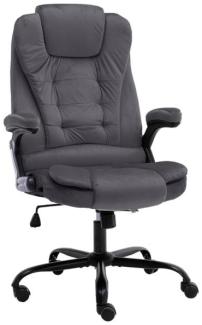 vidaXL Bürostuhl Dunkelgrau Samt 20569