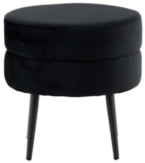 ebuy24 Pouf Pot Pouf Ø40cm Velour schwarz.