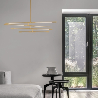 Nova Luce 9180781 RACCIO LED Pendelleuchte 8-flammig 3000K Messing Gold dimmbar