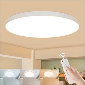 oyajia LED Deckenleuchte Deckenleuchte Rund Panel Bad Deckenlampe, Dimmbar mit Fernbedienung, 36W, LED fest integriert, Warmweiß, Naturweiß, Kaltweiß, Nachtlicht Deckenlampe für Wohnzimmer Küche Schlafzimmer Flur Büro