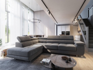 Masseno Ecksofa SELVA mit Schlaffunktion L-Form, Sofa mit Bettkasten