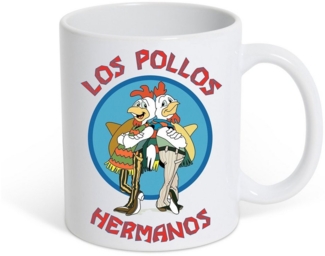 Youth Designz Tasse Los Pollos Hermanos Kaffeetasse Geschenk mit lustigem Fun Print Spruch, Keramik