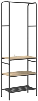 vidaXL Kleiderständer mit Regalen Sonoma Eiche 60 x 30 x 171 cm 868458