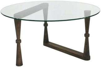 Dmora Wohnzimmertisch Belvi, Niedriger Wohnzimmertisch, Kaffeeregal, Couchtisch für Sofa, 80x80h41 cm, Nussbaum