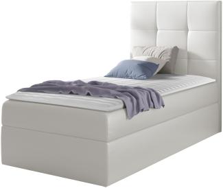 Boxspringbett 'Minvan 2' rechts weiß 100 x 200 cm