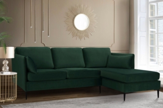 Leonique Ecksofa Light L-Form, inklusive loser Zierkissen, mit schmalen Armlehnen und Teleskopfüßen