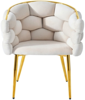 BBWL Esszimmerstuhl Luxus-Samtstühle 1 Stuhl,Beine aus vergoldetem Eisen (mit goldenen Metallbeinen & verstellbaren Füßen, moderne Rückenlehne, weich gepolstert, stilvoll für Esszimmer, Wohnzimmer & Schminktisch)