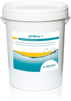 BAYROL pH-Minus Granulat 18 kg - senkt schnell & effektiv einen zu hohen pH Wert im Pool - einfache Dosierung direkt ins Wasser - enthält Dosierbecher - pH Senker - pH Regulierung Pool