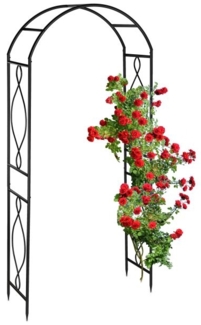 Schwarzer Rosenbogen aus Metall 10041549