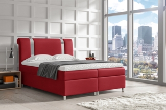 99rooms Asuncion Boxspringbett Kunstleder SOFT Rot 160x200 cm
