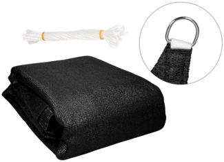 HAGO Sonnensegel Sonnensegel Sonnenschutz, 100% HDPE mit UV Schutz inkl. Befestigungsse