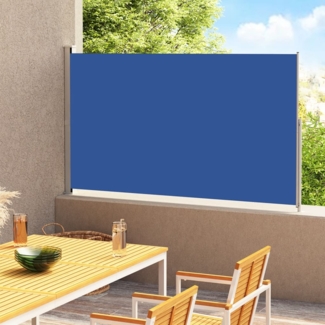 vidaXL Seitenmarkise Ausziehbar 220x300 cm Blau 313427