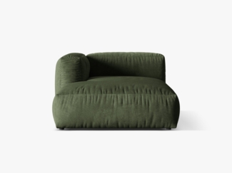Micadoni Chaise Longue Martina 1-Sitzer Samt Grün Links