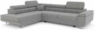 Stylefy Marokko Ecksofa Grau Strukturstoff INARI Links