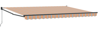 vidaXL Einziehmarkise Manuell Mehrfarbig Gestreift 450x300 cm 3330937