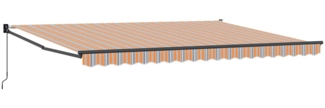 vidaXL Manuelle einziehbare Markise mit bunten Streifen 450 x 300 cm 3330937