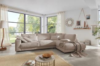 KAWOLA Ecksofa MADELINE, Sofa Cord, Recamiere rechts od. links, versch. Farben