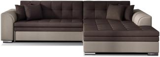 ELTAP 'Sorento', Ecksofa, Eckcouch, Braun, 78 x 194 x 296 cm, Rechts