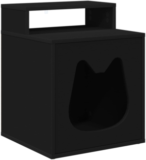 vidaXL Katzenhaus Schwarz 42,5 x 40 x 53,5 cm Holzwerkstoff 8000690