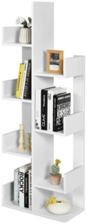 KOMFOTTEU Bücherregal Standregal, mit 8 fächern, 50 x 25 x 145 cm