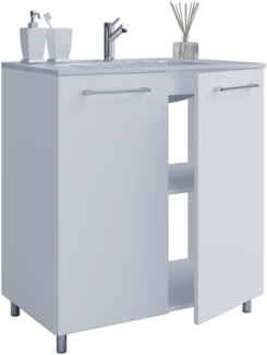 VCM Badmöbel Waschtisch Badinos 914862 Weiß H. 86 x B. 60 x T. 46 cm