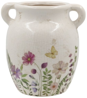 Annimuck Dekovase Chic Antique Serie Avignon Kanne Krug mit Blumenmotiv H19,5 D19 cm (1 St)