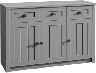 AX LIVING Kommode mit Schubladen Palmano K3SP – 130 cm breit, Grau