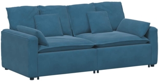 vidaXL Modulares Sofa mit Kissen Blau 3321128