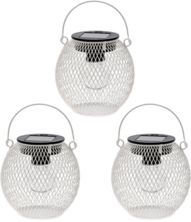 my home LED Solarleuchte Aislinn, LED-Metalllaterne, 3er Set, Tageslichtsensor, LED fest integriert, Warmweiß, einzeln positionierbar