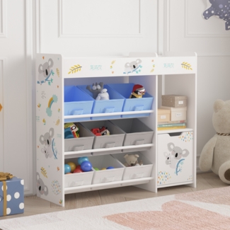 Kinderregal Søndreland 80 x 90 x 30 cm mit Koala Motiv [en. casa]