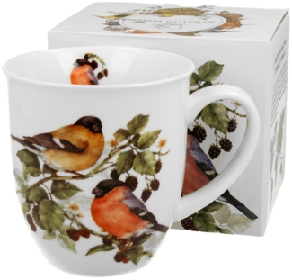 DUO World of Birds Becher 400 ml THE EURASIAN BULLFINCH (Eurasischer Dompfaff) New Bone China Porzellan