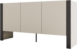 Kommode 150 3D Tamisa 03 (Farbe: Cashmere / Cashmere + Schwarz)