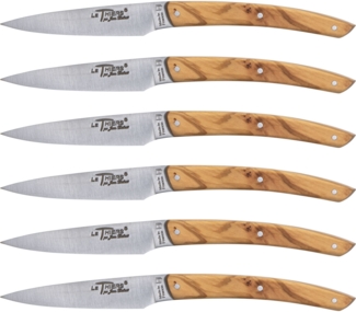 Jean Dubost Laguiole Messer Set 6 tlg, Olivenholz