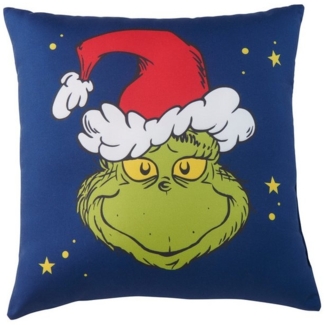 United Labels® Dekokissen The Grinch Kissen - Plüsch Zierkissen Kopfkissen 30 x 30 cm