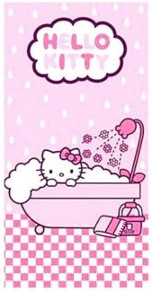 Hello Kitty Badetuch, Baumwolle, Strandtuch 70x140 cm
