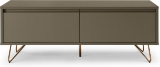 TV-Board Lowboard mit Schublade und Klappfach Matt Grau