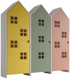 Schrank Casami Bruges 37 x 172,8 x 171,3 cm MDF Rosa Grün Gelb