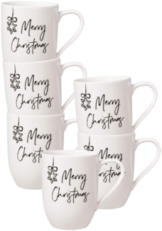 Villeroy & Boch Statement Becher 'Merry Christmas' 290 ml 6er Set - DS