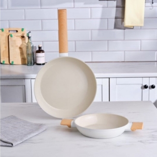 Karaca Bratpfanne Karaca Swiss Crystal Almond Cream, Pfannen Set, Induktion