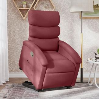 vidaXL Relaxsessel mit Aufstehhilfe Weinrot Stoff 3203981