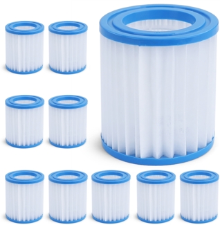 10x Pool Filterkartusche Ersatzfilter Filterpatrone 9cm für Bestway Intex