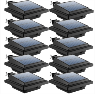 KingLux LED Dachrinnenleuchte 40LEDs Solar dachrinnenleuchten für außen mit Lichtsensor, Lichtsensor, LED fest integriert, Kaltweiss, Warmweiss