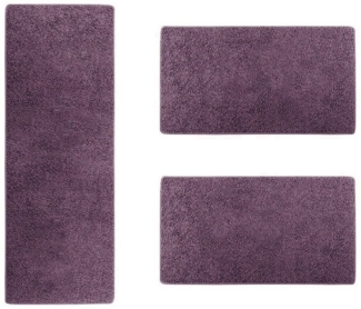 Floordirekt Hochflor-Bettumrandung Barcelona, 13 Farben & 3 Größen, Teppichläufer, ideal im Schlafzimmer, Höhe 22 mm, (3-tlg), Shaggy