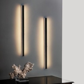 ZMH 2ER Wandlampe led Wandleuchte innen - Modern 60CM 21W Flur Up Down Warmweiß Flurlampe Wohnzimmerlampe Schwarze Bettlampe Wandbeleuchtung für Treppenhaus Wohnzimmer Kinderzimmer Schlafzimmer