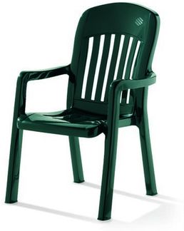 Gartenstuhl >Comtesse< in Smaragdgrün, Vollkunststoff - 70x96x57cm (BxHxT)