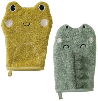 vertbaudet Waschhandschuh 2er-Set Baby Waschhandschuhe OZEAN