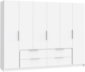 Kleiderschrank >LUANO< (BxHxT: 269,7x210,5x60 cm) in Weiss