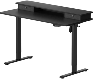FEZIBO Elektrischer Schreibtisch 140x60cm Schwarz Memory-Steuerung