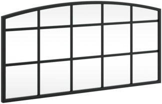 vidaXL Wandspiegel Schwarz 60x30 cm Gewölbt Eisen 358636