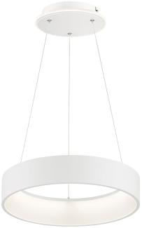 LED Hängeleuchte, dimmbar, Höhenverstellbar, weiß, D 45 cm